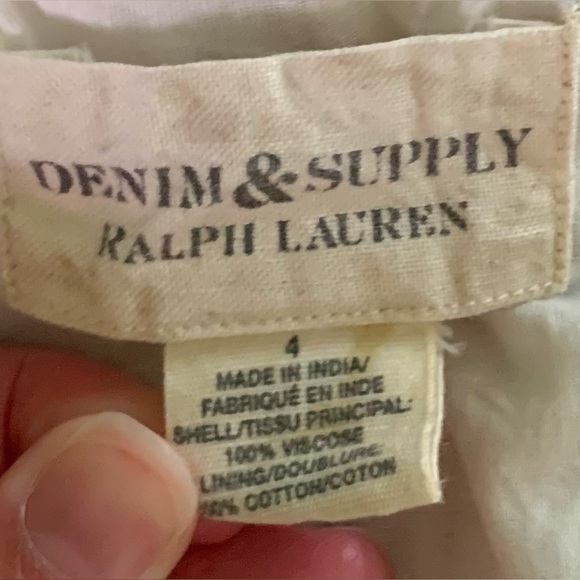 Ralph Lauren Cream and Blue Floral High Low Dress - Picture 4 of 4